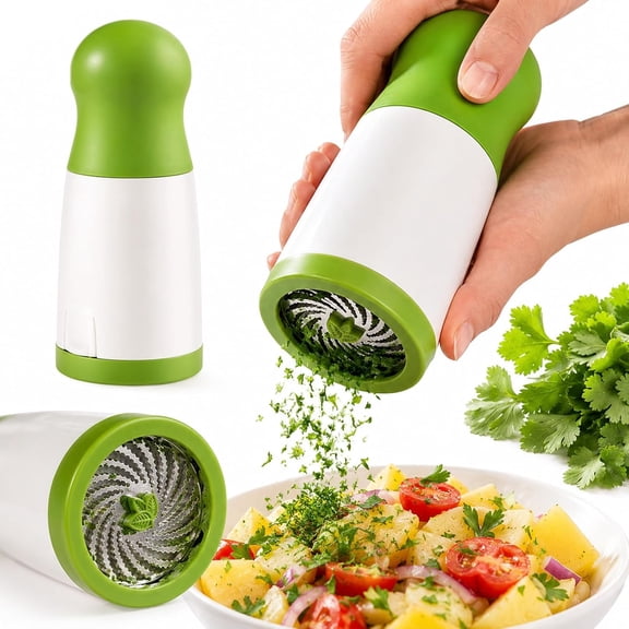 EXLEAF Manual Herb Chopper, Cilantro Grinder with Stainless Steel Blade1 | Stainless Steel; Multipurpose for Herbs, Garlic & Nuts; Easy to Clean; for Cooking Prep & Daily Kitchen Use