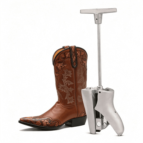EXLEAF Metal Boot Instep Stretcher and Vamp Raiser - Shoe Stretcher for Western/Cowboy, Hiking, Work, & Riding Boots, Adjustable Shoe Instep Raiser for Men and Women - Heavy Duty