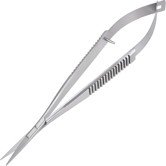 EXLEAF Micro Scissors 4.5" Straight Premium Stainless Steel for Stitch Cutting Sewing Embroidery Scissor Art & Craft Grooming Eyelash Extra Sharp Spring Action Squeeze Applique Scissors.