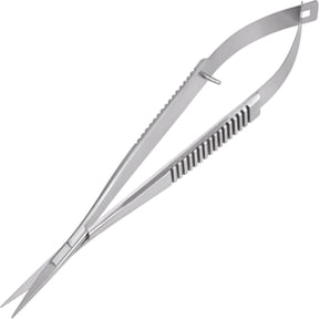 EXLEAF 4.5 Inch Micro Scissors, Spring Action Straight Embroidery Scissors, Extra Sharp Stainless Steel for Sewing & Crafts