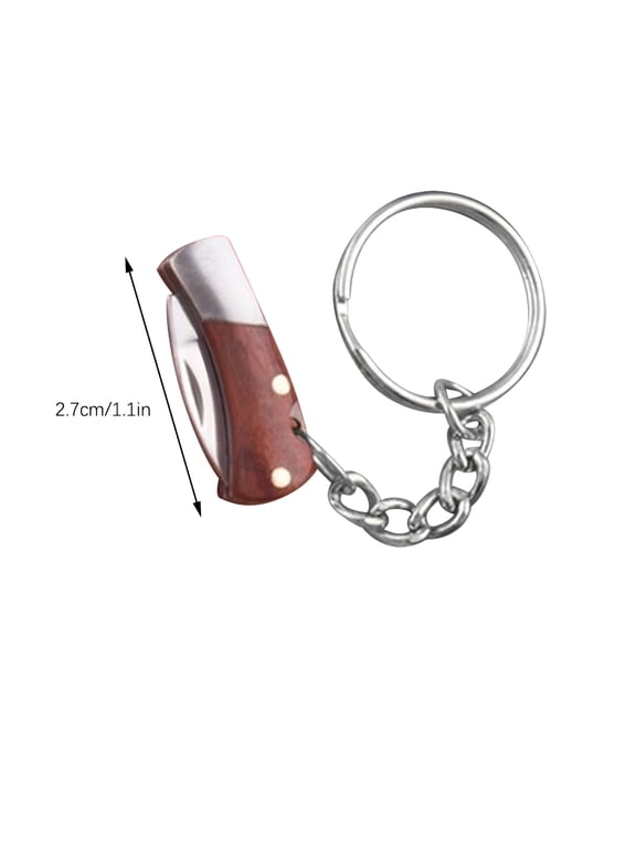Mini Folding Keychain Knife, Stainless Steel Pocket Blade for EDC, Camping & Travel, Compact Utility Tool with Clip
