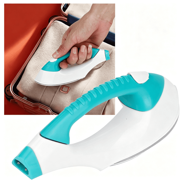 EXLEAF Mini Handheld Electric Iron,Portable Craft Iron with Electrostatic Mirror Surface,Compact 145C Heat Cover for Home Travel,Mini Steam Iron for Clothes and Crafts