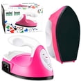 thumbnail image 1 of EXLEAF Mini Iron for Crafting 2.5" X 3.9" - Mini Craft Iron for Patches,Sewing,Quilting with Quick Heat-Up Ceramic Plate & 59" Cord - Designed for Ironing Patches, 1 of 17