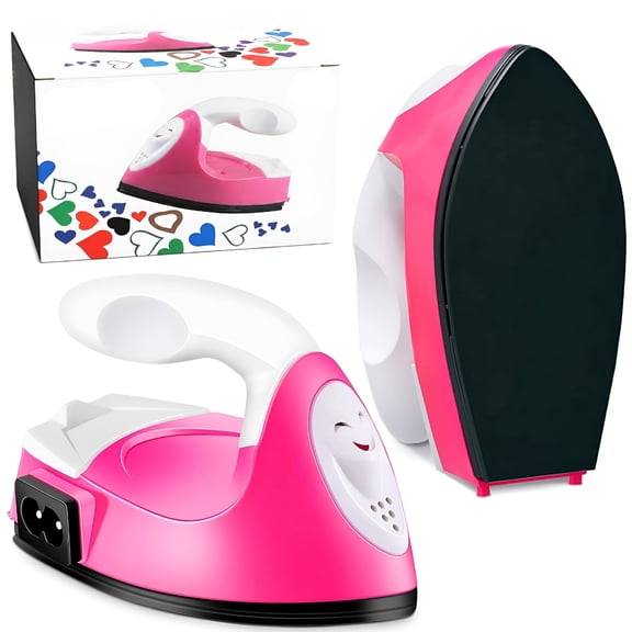 EXLEAF Mini Iron for Crafting 2.5" X 3.9" - Mini Craft Iron for Patches,Sewing,Quilting with Quick Heat-Up Ceramic Plate & 59" Cord - Designed for Ironing Patches