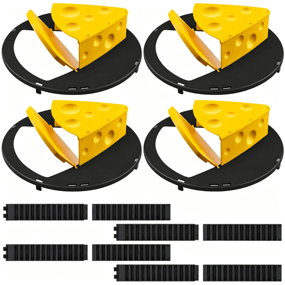 EXLEAF Mouse Trap Bucket,Bucket Lid Mouse Trap,Reusable Humane Mouse Traps for Barn Garage,Auto Reset Rat Trap Compatible 5 Gallon Bucket,4 Pack