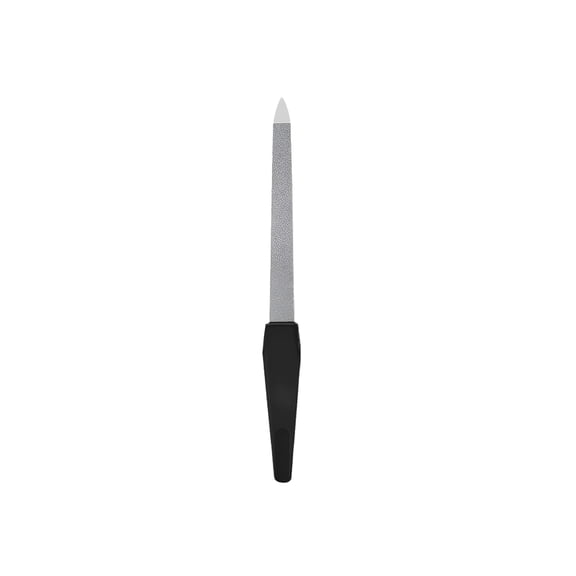 EXLEAF Nail Buffer, Rust-Resistant Stainless Steel and ABS Handle Metal Nail File, Dual-Sided for Efficient Filing Nail Files and Buffers, Black