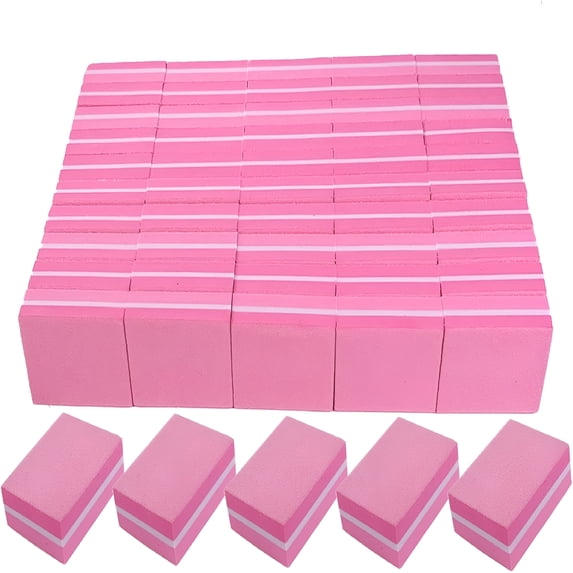 EXLEAF Nail Buffers (50 Pack) Mini Buffer Block Nail File for Acrylic Nails and Natural Nails,100/180 Grit Nail Buffer Block Bulk Buffing Blocks for Nail Buff Professional Manicure File Blocks Set