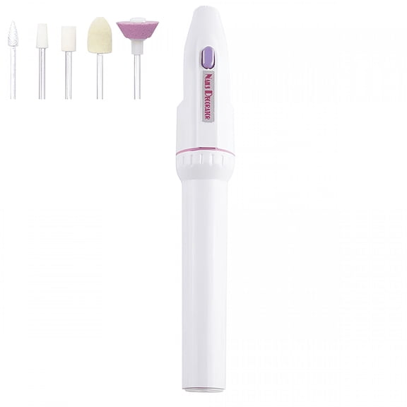 EXLEAF Nail Drill Kit, Electric Nail File with 5 Attachments, Electric Manicure Set with Adjustable Speed, Nail Dremel for Manicure And Pedicure