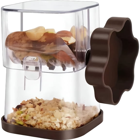 EXLEAF Nut Chopper Durable Nut Grinder Manual Hand Crank for Baking Cooking,Chopping Walnuts Pecans Almonds Nuts Seeds and More (Small)