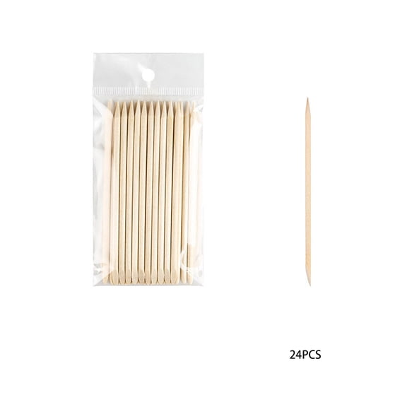 EXLEAF Orange Wood Sticks for Nails,Nail Sticks Double Sided Multi Functional Cuticle Pusher Manicure Pedicure Tool for Manicure Pedicure,For Cleaning Crafting Nail Strips Scraping Paint