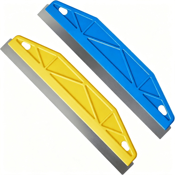 EXLEAF Painter'S Trim Guard 12 Inch Paint Shield for Trim, 2 Pcs Painting Edger Tool for Walls, Professional Paint Cutting Edge Tool for Precise Trimming(Yellow+Blue)