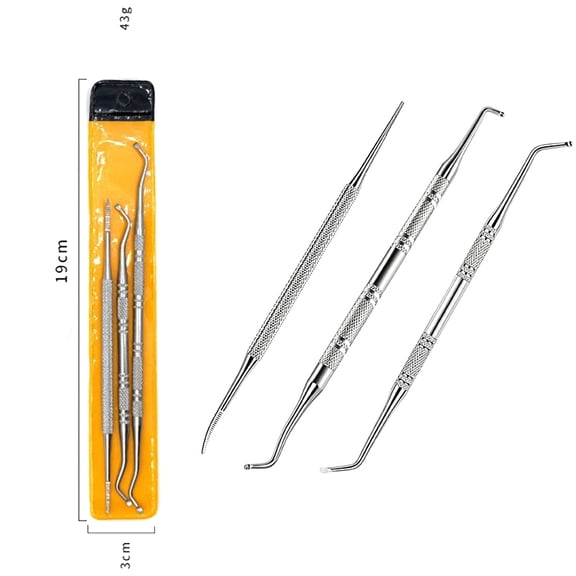 EXLEAF Pedicure Tools for Feet, Toenail File and Lifters, Ingrown Toenail Removal Kit Pain Relief (Silver)