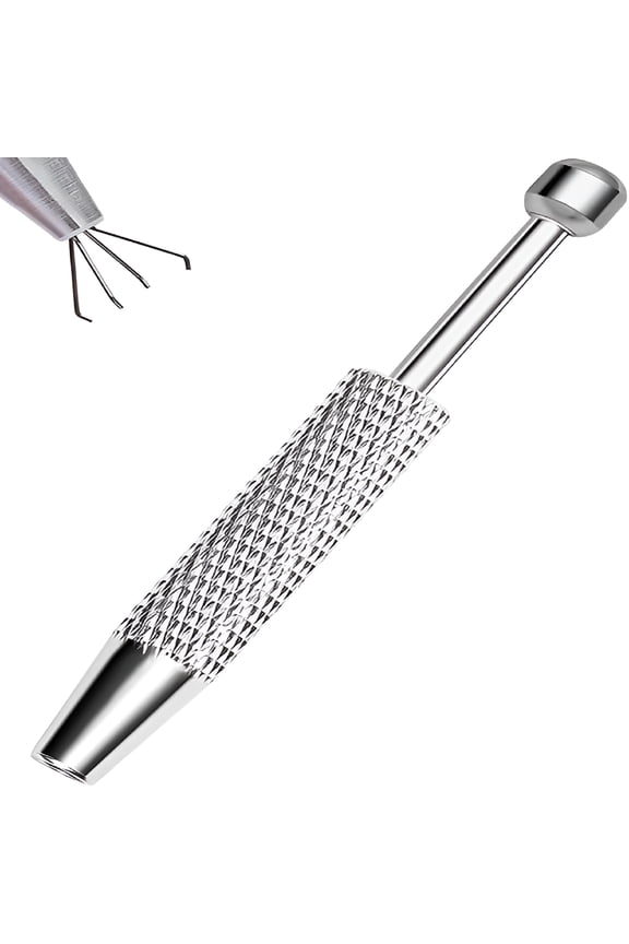 Piercing Ball Grabber, 16G 18G Flat Back Earrings Piercing Guide Needle Tool, Surgical Steel Internally Threaded Push Pin External Thread Assistant Body Piercing Kit for Ear Nose Lip Tool