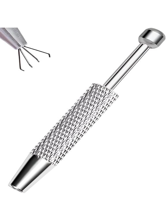 Piercing Ball Grabber, 16G 18G Flat Back Earrings Piercing Guide Needle Tool, Surgical Steel Internally Threaded Push Pin External Thread Assistant Body Piercing Kit for Ear Nose Lip Tool