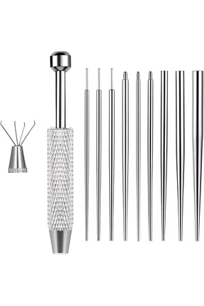 Piercing Taper Ball Grabber Tool for Changing Jewelry,12G 14G 16G 18G 20G Flat Back Earring Insertion Tool Stainless Steel Piercings Threader Tools Body Piercing Kit for Navel Ear Nose Lip