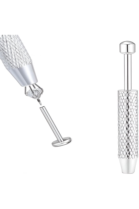 Piercing Taper Ball Grabber Tool for Changing Jewelry - 14G 16G 18G 20G Piercing Taper Flat Back Earring Applicator Tool Threadless Insertion Pin Body Jewelry Stretching Kit for Ear/Nose