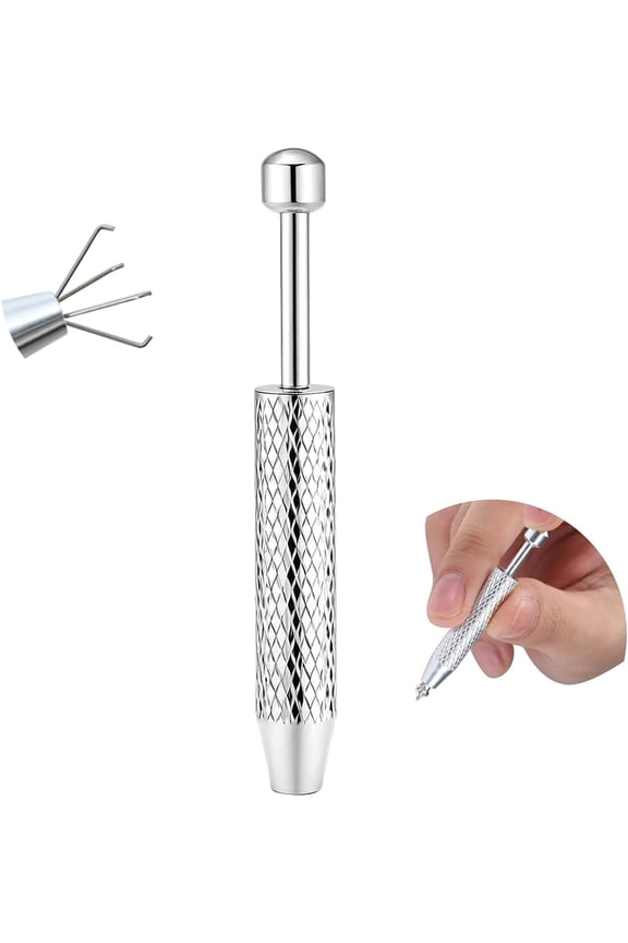 Piercing Taper Ball Grabber Tool for Changing Jewelry-14G 16G 18G 20G Stainless Steel Flat Back Earrings Applicator Tool Threadless Insertion Pin Thread Body Piercing Kit for Ear Nose Lip