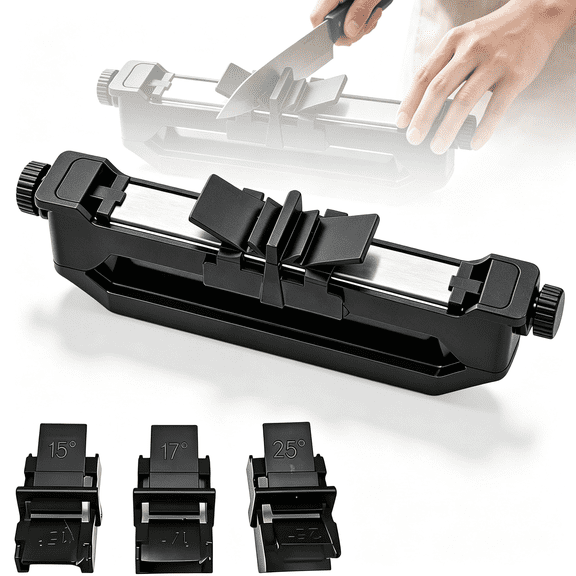 EXLEAF Portable Pocket Knife Sharpener,Handheld Angle Knife Sharpener,Comes with Whetstones for Kitchen &Travel
