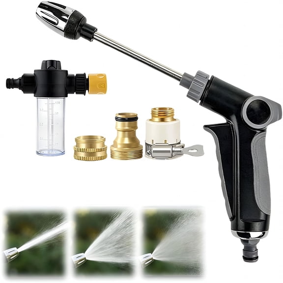 EXLEAF Power Jet Water,Turn Any Hose Into A High Pressure Water Cleaning Jet,Adjustable Spray Nozzle for Home and Garden,for Three Spray Modes