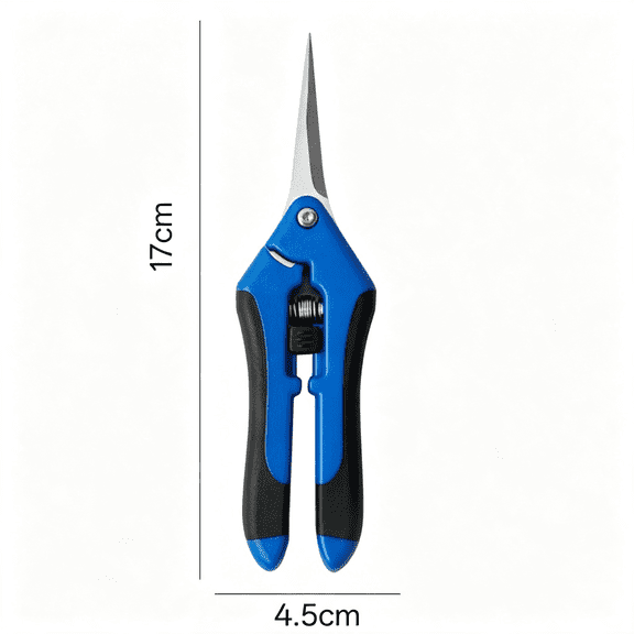 EXLEAF Precision Pruning Scissors Garden Snips Detailed Gardening Work Micro-Tip Curved Blades Tight Spaces Reduces Hand Fatigue Easy Use Ultra-Sharp Trimming Scissors Small Plants