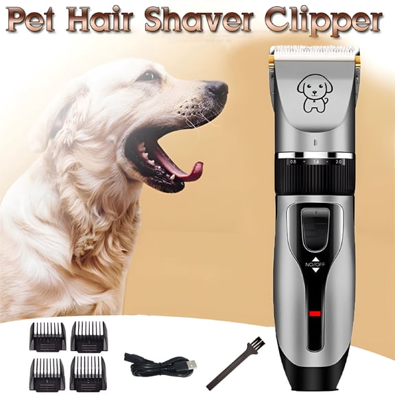 EXLEAF Professional Dog Clippers for Grooming, Cordless Pet Hair Trimmer with Ceramic Blade, Quiet Electric Shaver for Dogs