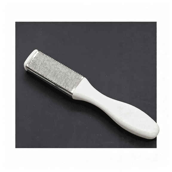 EXLEAF Professional Foot Files Callus Remover,Foot Scrubber for Dead Skin,Stainless Steel Foot Rasp-White(1 Pack) Efficient Foot Scraper