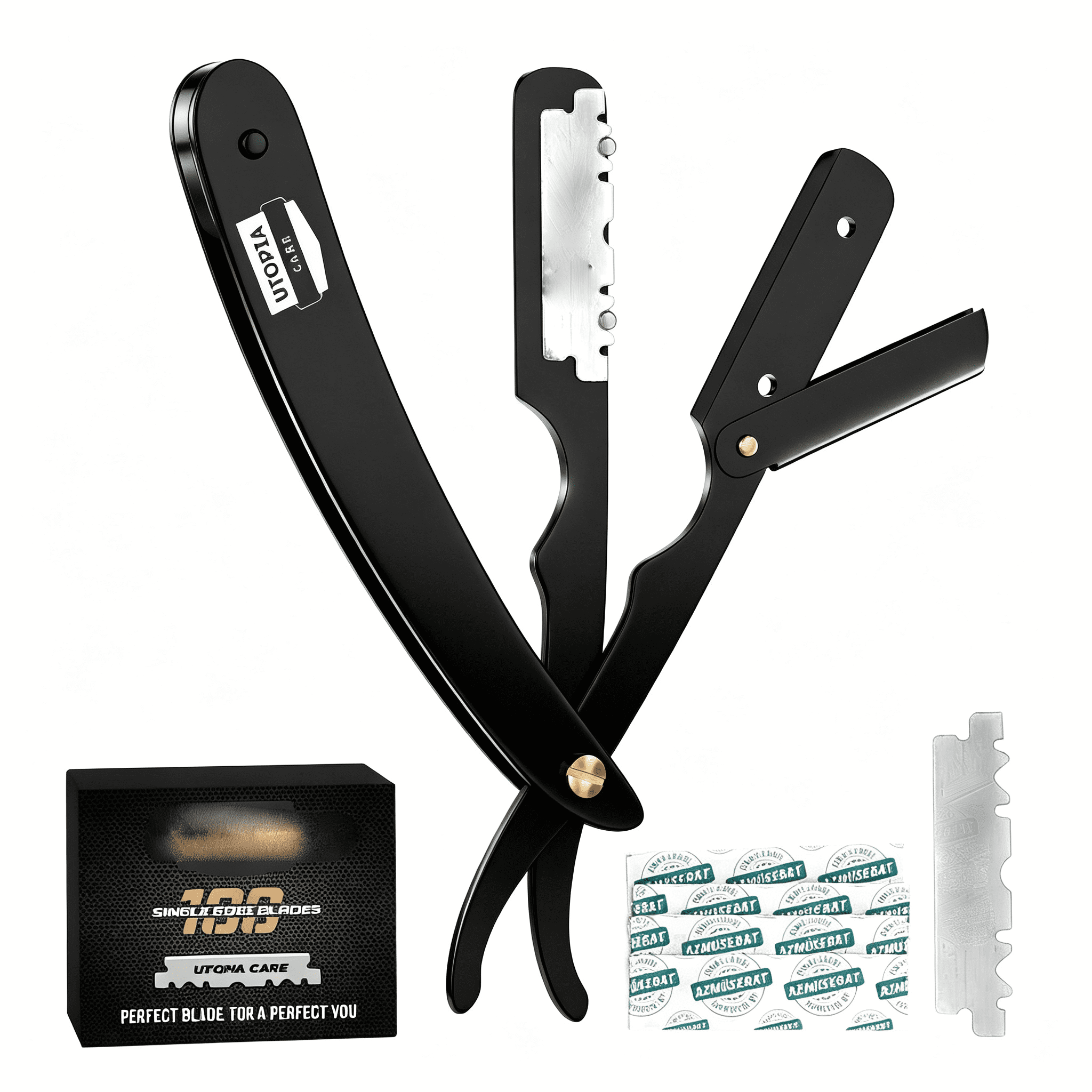 EXLEAF Professional Straight Razor for Men, Barber Straight Edge Razor ...