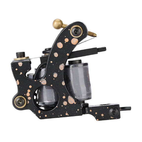 EXLEAF Professional Tattoo Shader Machine, Copper Coil Iron Frame, 10 Wrap High Elasticity Spring, Stable Performance for Shading, 7-9V Working Voltage