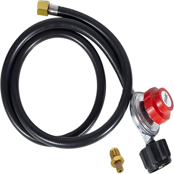 EXLEAF Propane Regulator,4 Feet High Pressure 0-20 PSI Gas Burner Adjustable Hose,Suitable for propane tanks