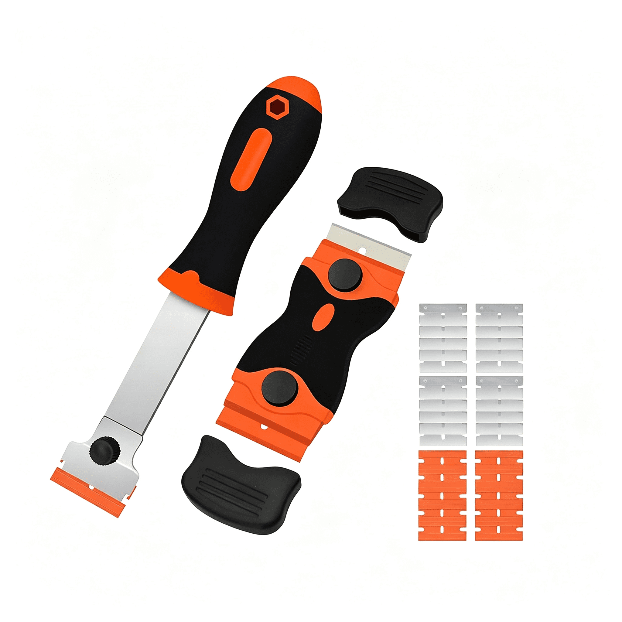 Large Razorblade Type Scraper EXLEAF Razor Blade Scraper,2 Pcs Razor Scraper Tool for Removing Label ...