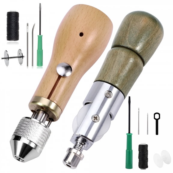 EXLEAF Repair Stitch Tool | Sewing Awl for Bounce Houses,Inflatables,Tarps,Leather,Thick Fabric,Shoes,Bags,Belt,Upholstery Repair Kit & Crafts Leather Stitching