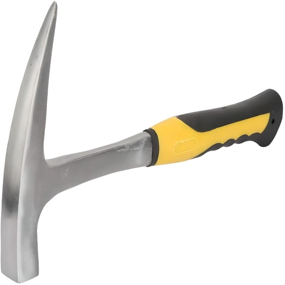 EXLEAF Rock Pick Hammer, Carbon Steel Geology Chipping Tool with Ergonomic Non-Slip Rubber Handle