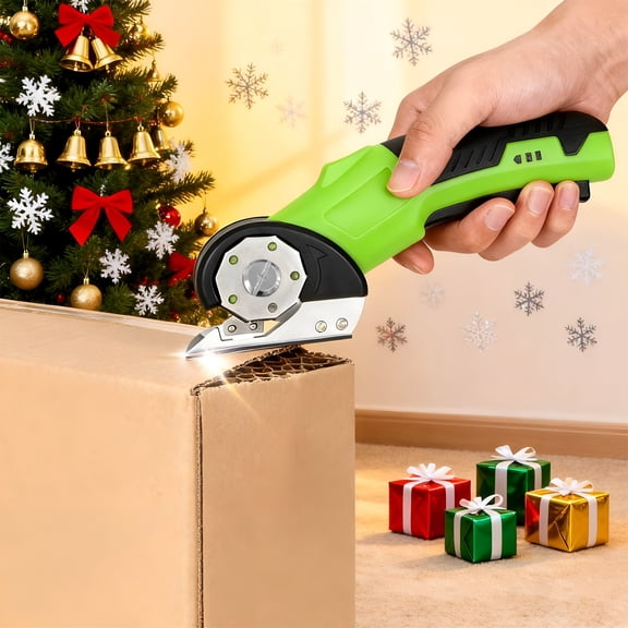 EXLEAF Rotary Cutter Scissors with Self-Sharpening Blade, Rechargeable Cutting Tool, Ideal for Fabric, Leather, PVC, and Cardboard, DIY Crafting, Sewing, Quilting