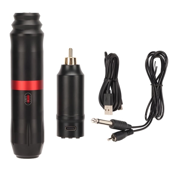 EXLEAF Rotary Tattoo Pen Machine Kit LCD Display RCA Interface 12V 10000RPM Tattoo Power Supply Kit Tattoo Gun Kit For Beginners