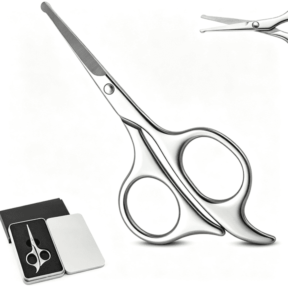 EXLEAF Round-Tip Pubic Hair Scissors Personal Grooming Scissors for Women Bikini Round-Tip Scissors Daily Hair Care Bikini Trimmer Stainless Steel Hair Scissors Sensitive Areas