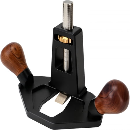 EXLEAF Router Plane Handheld Woodworking Tool,Quick Adjust with Depth Stop for Tuning Joinery Cutting Grooves Mortise,Mini Bench Planer Flat Bottom Edged,Portable DIY Woodcraft for Surface Smoothing