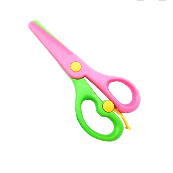 EXLEAF Safety Scissors Toddler Craft Scissors Pre Training for Cutting Paper, 1pcs