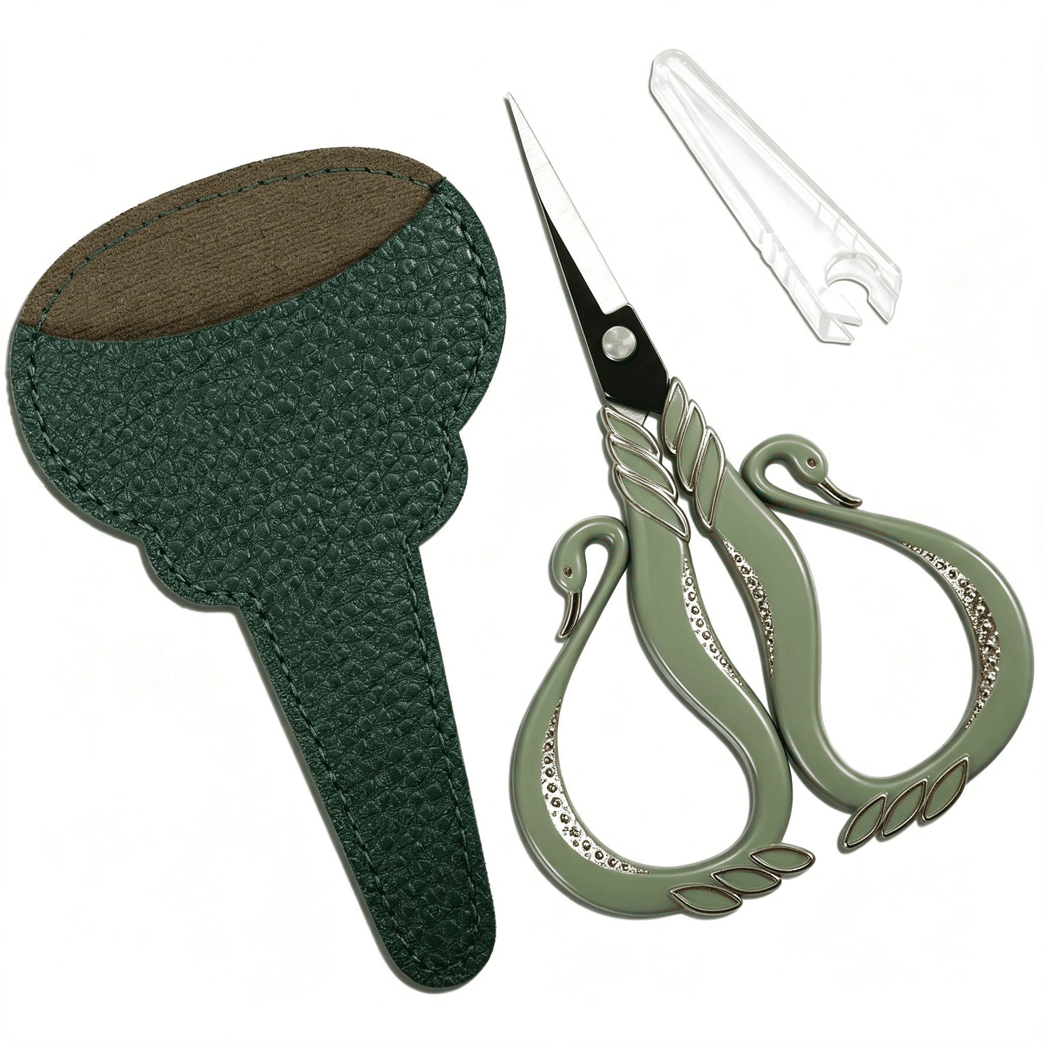 EXLEAF Sharp Detail Scissors with Cover,Small Sewing Shears ...