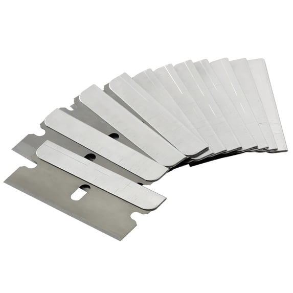 EXLEAF Single Edge Razor Blades,100 Pack,Silver,Straight Edge,Scraper Blades