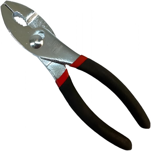 EXLEAF Slip Joint Pliers 6 - Heavy Duty Carbon Steel with Rubber Grip Handle - Fine Grip Teeth in Front and Coarse Teeth in Back - Rust Resistant Finish
