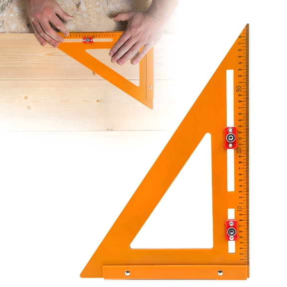 EXLEAF Square Tool Metric Speed Square Tool Innovative Square Tool Woodworking Square Building 2 in 1 Square Adjustable Carpenter