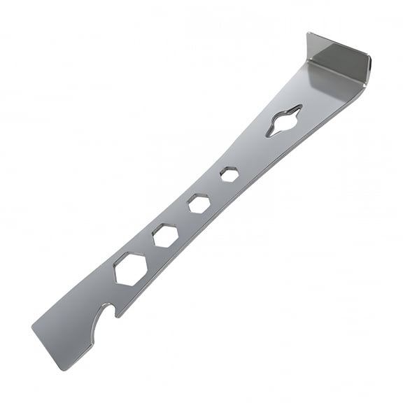 EXLEAF Stainless Steel Mini Pry Bar & Flat Hex Tool, Small Crowbar for Baseboard Trim Puller, Nail Remover & Woodworking