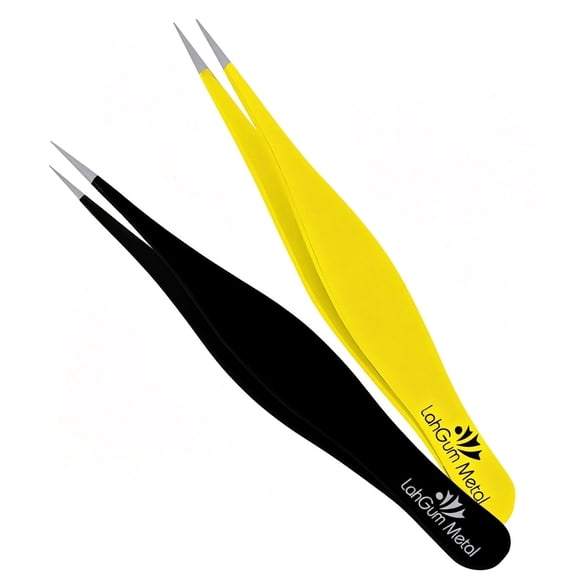 EXLEAF Super Sharp Pointed Tweezers Precision Fine Point Tip Ingrown Hair Removal Kit-Extra Thin Stainless Facial Hair Remover for Face