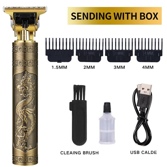 EXLEAF T-Blade Beard Trimmer for Men with Ergonomic Dragon Handle,Zero-Gapped,4 Guide Combs