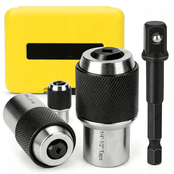 EXLEAF Tap Socket Set Suitable for Reamers,Screw Extractors|3-Piece Extractor Tool with Adjustable Jaws- Tap Sockets with a 3/8" Adapter Tap Wrench