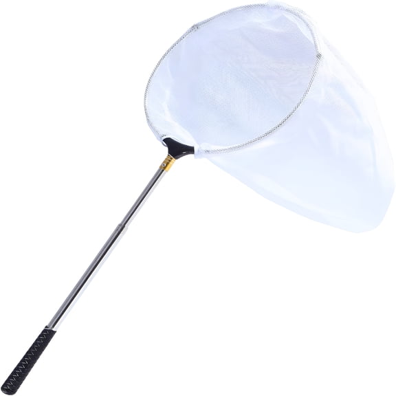 EXLEAF Telescopic Butterfly Net,Stainless Steel Extendable Fishing,15 in 70 in Insect Nets for Kids and Family(Silver)