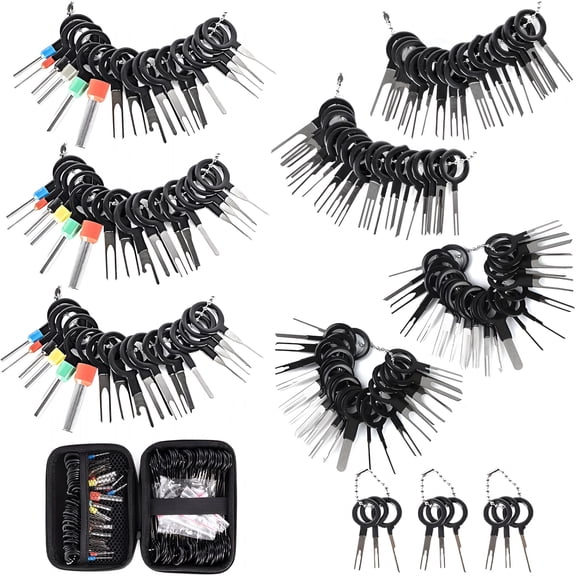 EXLEAF Terminal Removal Tool Kit 139 Pcs Depinning Tool Electrical Connector Pin Removal Tool Kit Pin Extractor Tool Set Wire Terminal Release Tool for Automotive Car Household Devices