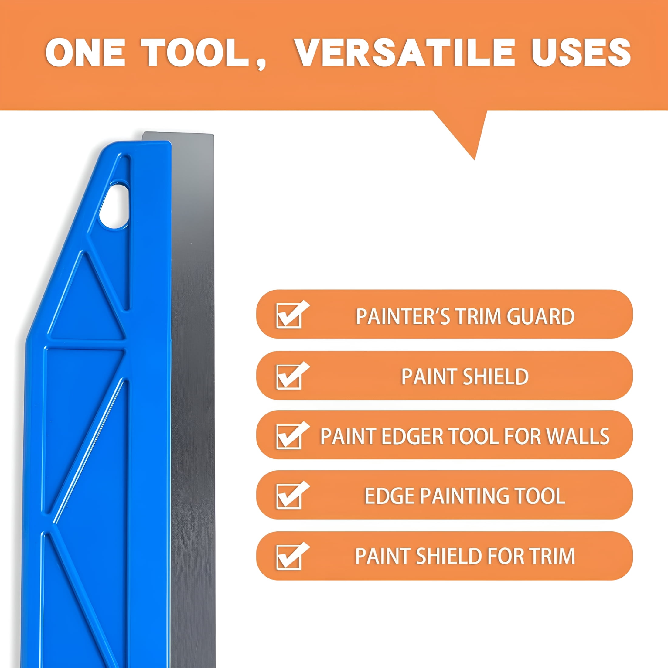 EXLEAF Trim Guard 12 Inch Paint Shield,Edge Painting Tool for Walls,Paint Edger Tool for Precise Trimming (Blue)