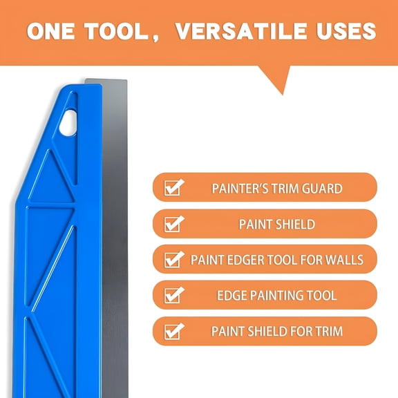 EXLEAF Trim Guard 12 Inch Paint Shield,Edge Painting Tool for Walls,Paint Edger Tool for Precise Trimming (Blue)