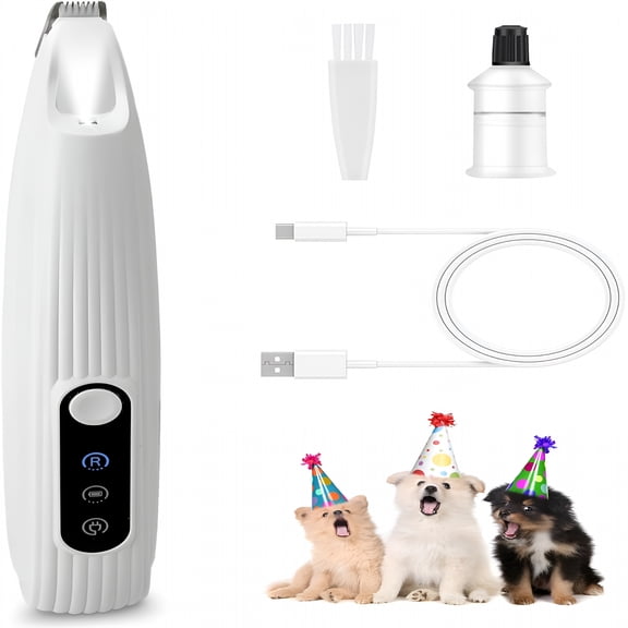 EXLEAF Upgraded Dog Paw Trimmer with Led Light, 9 Mm Mini Blade (0.35 Inches), Smart Display, Type-C Rechargeable Pet Clippers for Small Dogs Cats Trimming Paws, Eyes, Ears, Face, And Rump